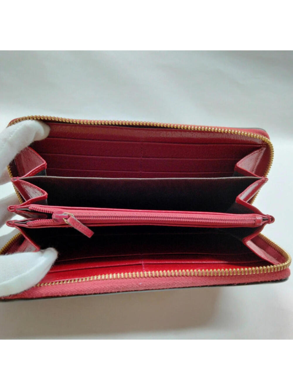 Rare! Gucci X Doraemon Collaboration Long Zip Red Wallet! GG Logo Red Collab - Picture 4 of 9